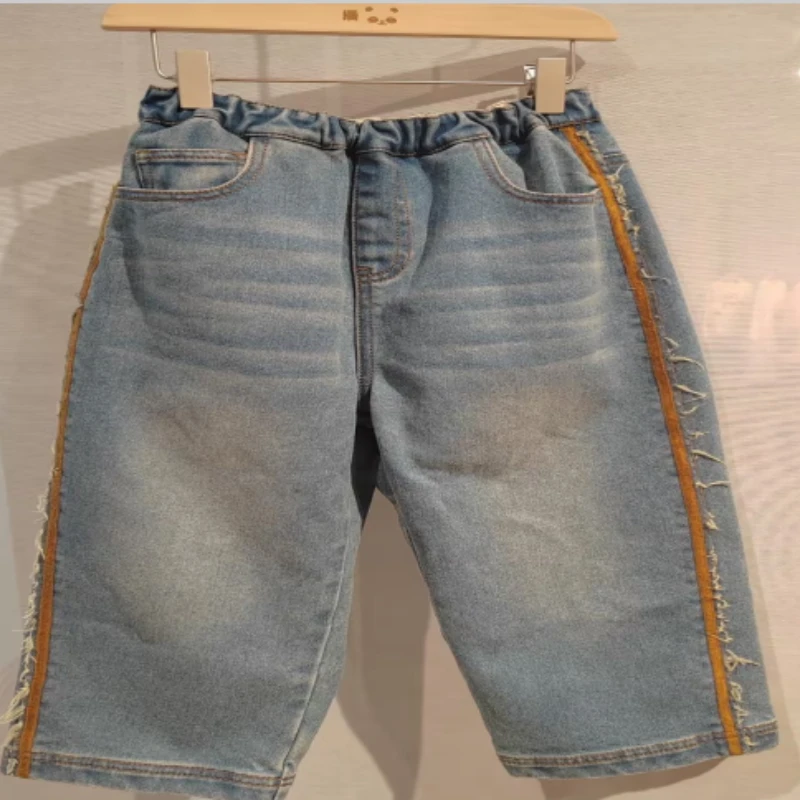 【KEQ4K689】儿童冬季松紧带秋季中腰牛仔裤长裤