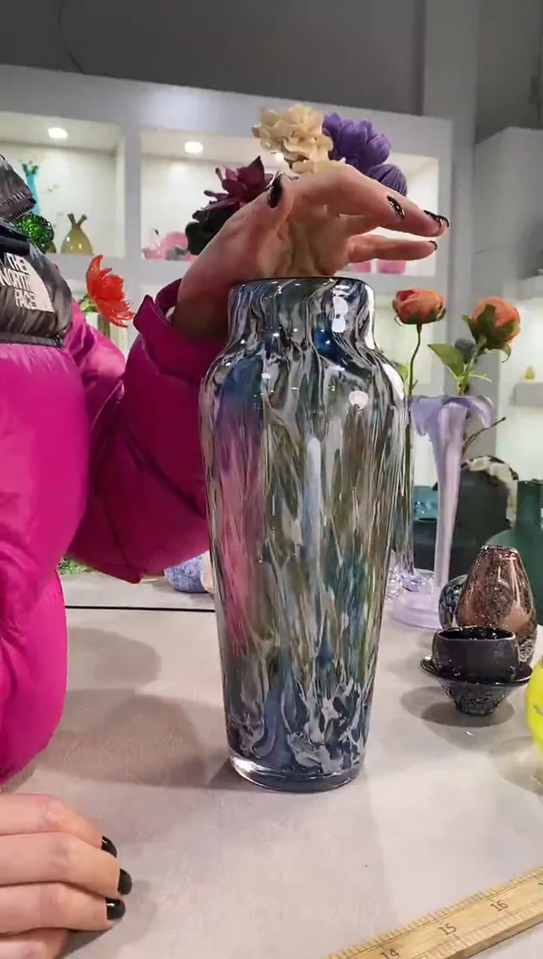 慕忆家手作琉璃花瓶微瑕