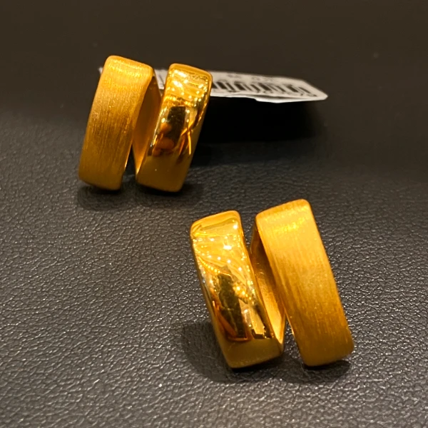 （1号货）放心黄金店 足金999耳环3.38克【货号70】