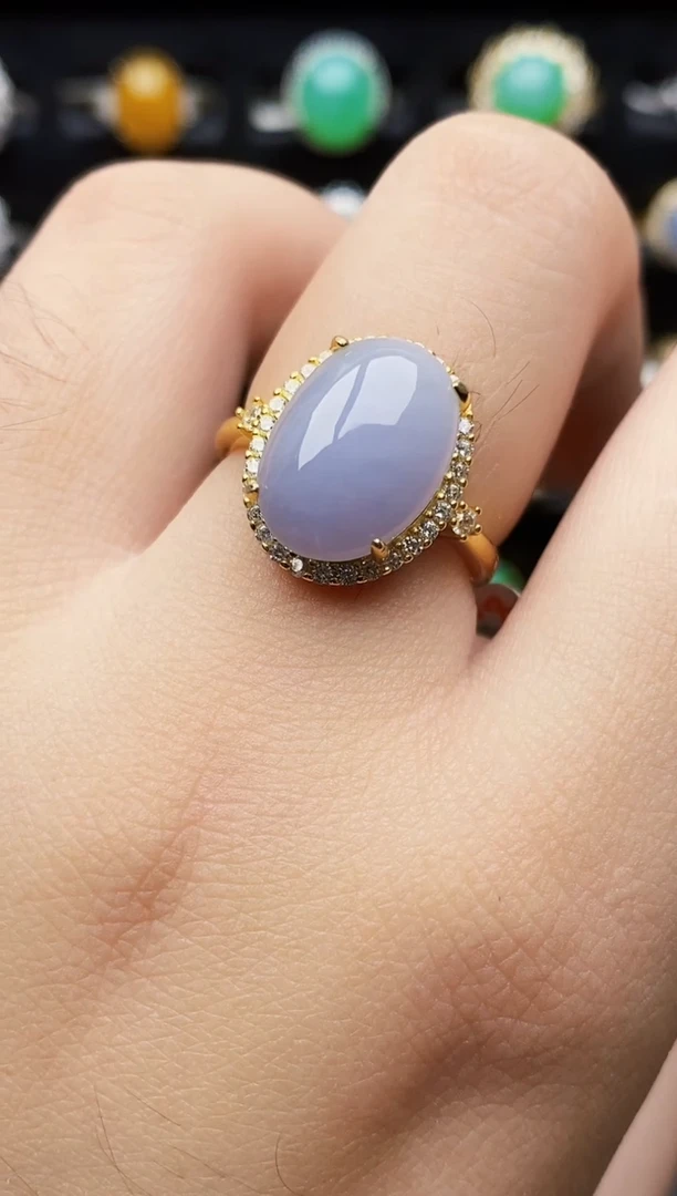 银S925镶嵌戒指翡翠3276