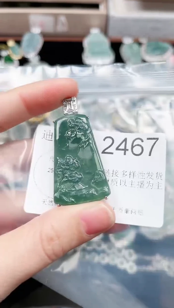 【闪购商品】翡翠颈饰未镶嵌2467赠皮绳