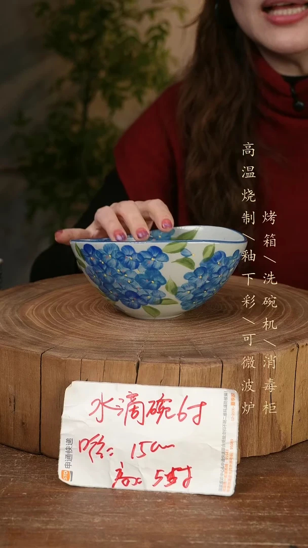 碗瓷景德镇手工手绘高温瓷釉下彩