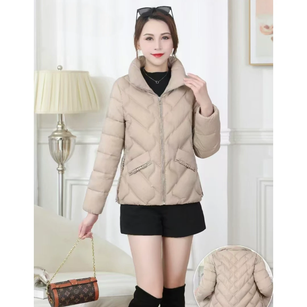 B03秋冬新款加厚棉服外套冬季立领小个子短款保暖气质百搭修身
