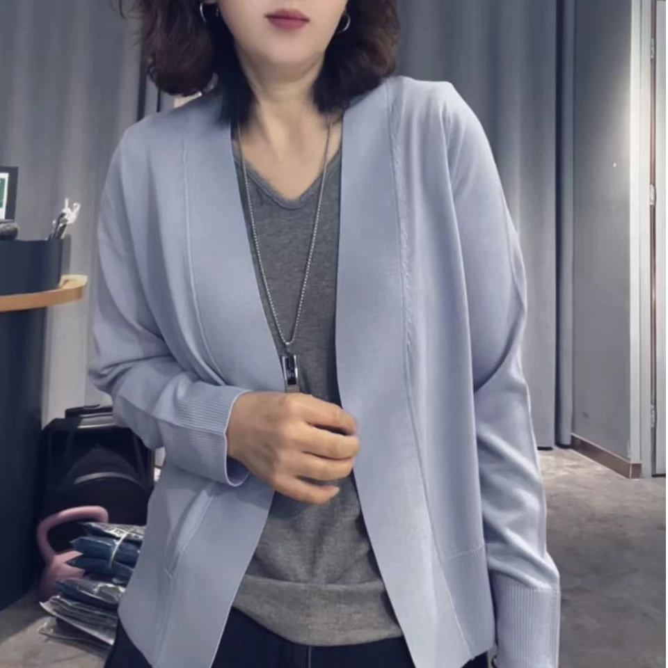 [迷姿服饰】春夏新款 简约时尚 气质显瘦 洋气百搭 净版 针织开衫