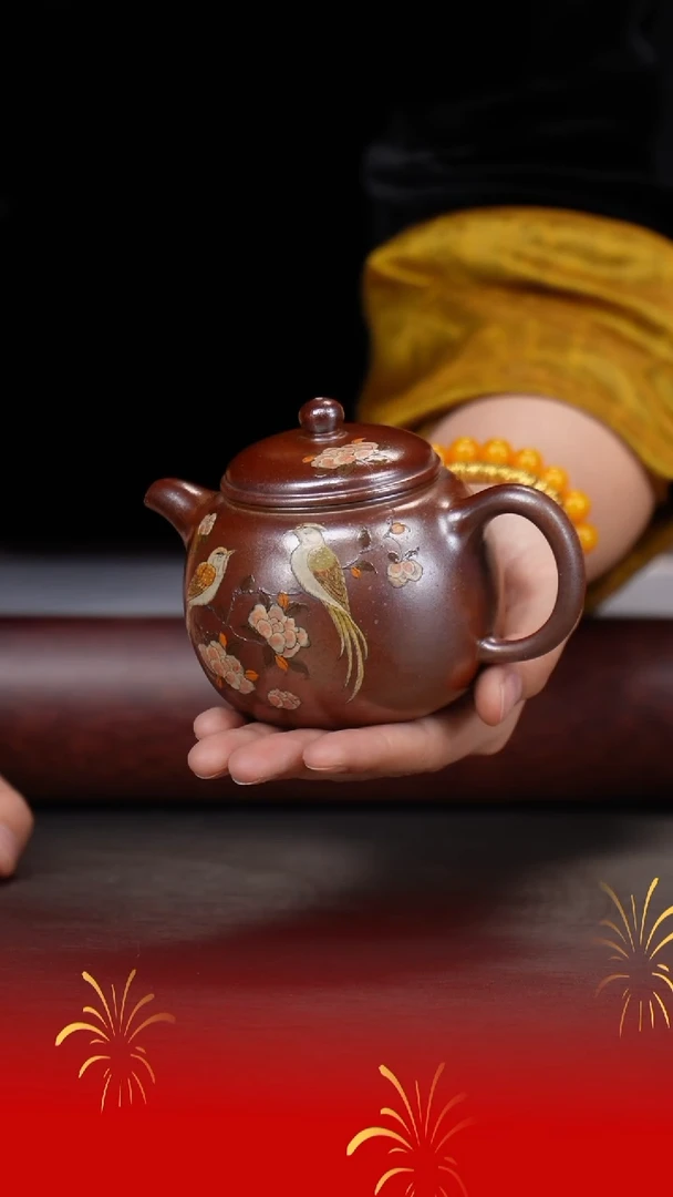 【闪购商品】紫砂茶壶杨建英/古法红金砂/匏尊/220cc