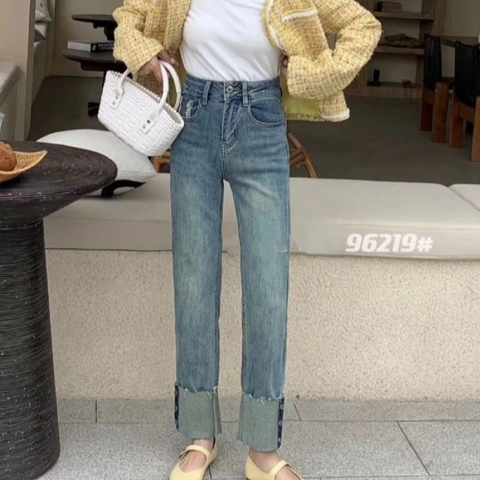 【南油玲姐】蓝色新款牛仔裤96219