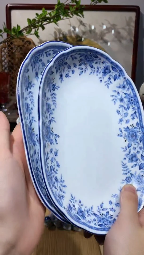 瓷片华伦天奴青花盘