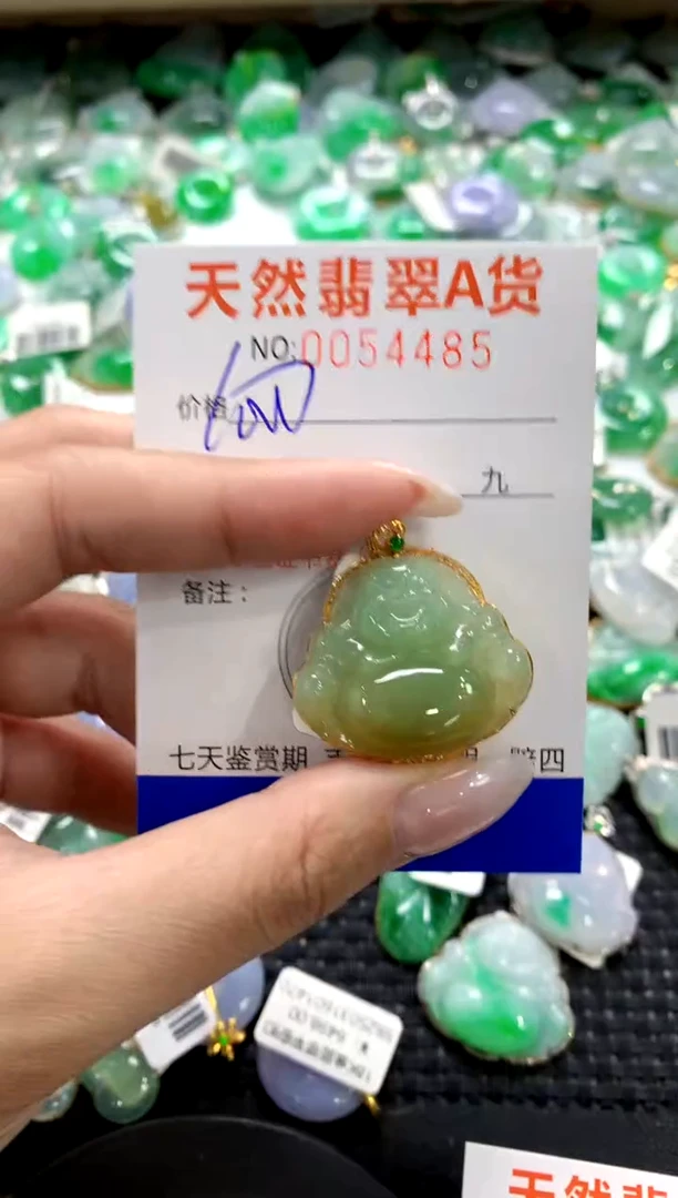 翡翠18K金镶嵌颈饰1111111111111111