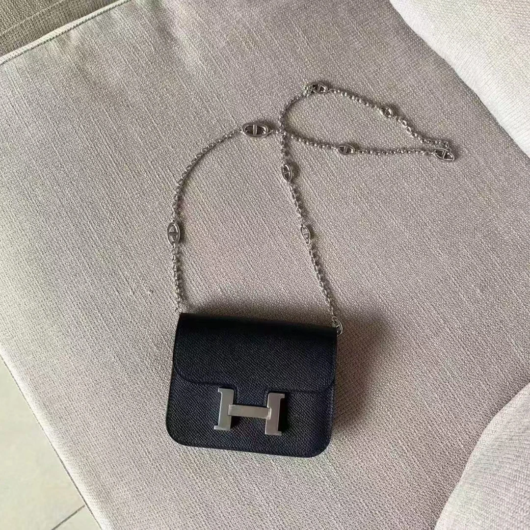 未使用 Hermes/爱马仕 展会外场！ 黑银康康slim包 w刻
