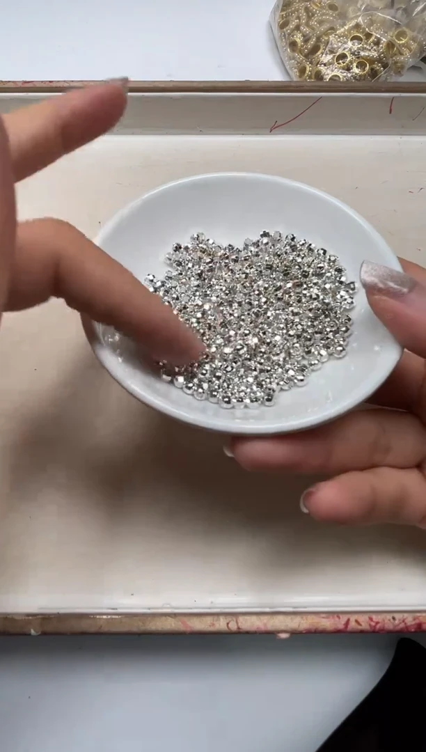 玛瑙/玉髓散珠合金A1033银色珠切面4mm50颗9.9元