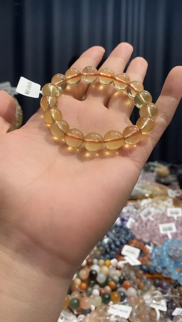 未镶嵌手链水晶还****巍黄水晶
