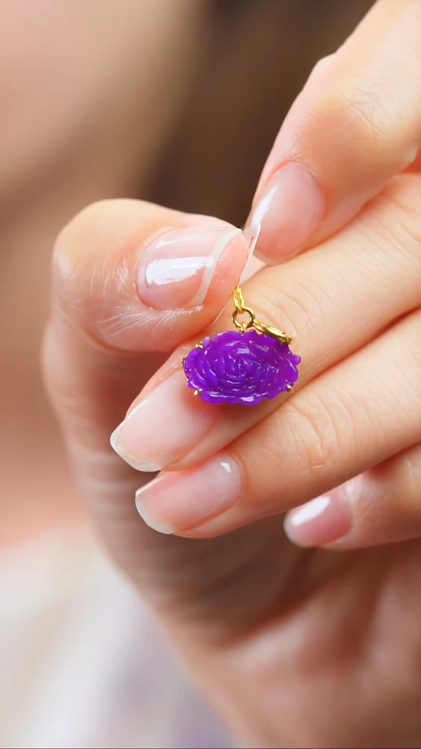 苏纪石（舒俱来）18K金镶嵌吊坠(不含链)3