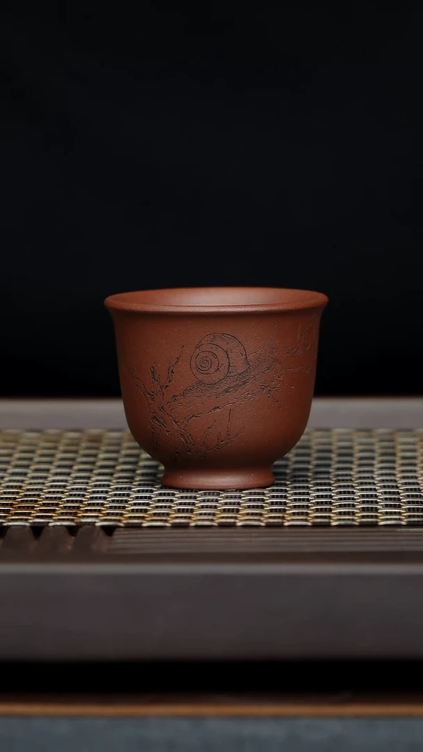 茶杯底槽青砥砺前行铃铛杯原矿零添加底槽清纯手工制作95毫升