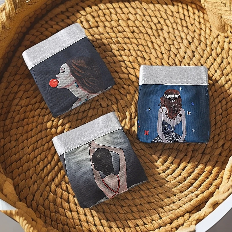 男士内裤帅气三角裤头男生个性运动透气三角潮流青年冰丝中腰短裤