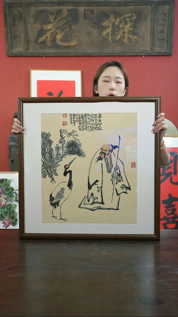 【闪购商品】书法手绘60*60-ZBY23高适图