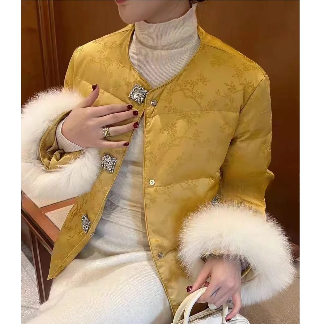 冬季新款大码气质中式国风保暖棉服