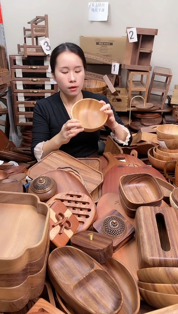 木 南美胡桃木碗16*7cm  内销  AA