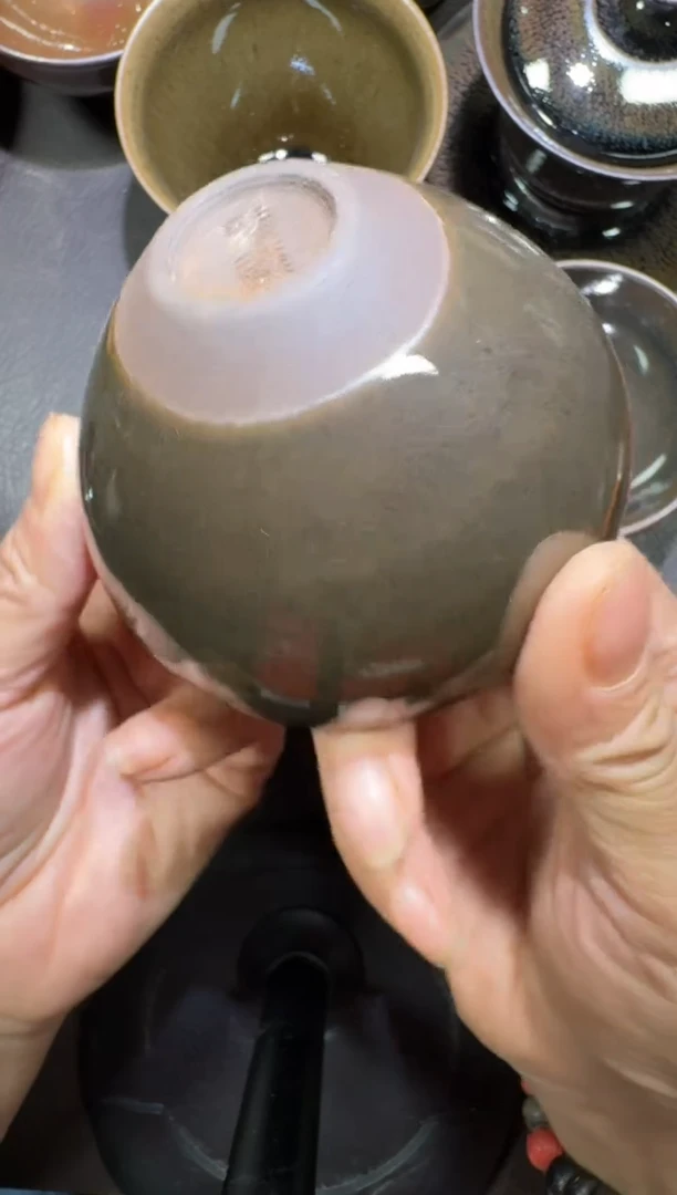 茶盏建窑建盏主人杯126+100克紫芽包