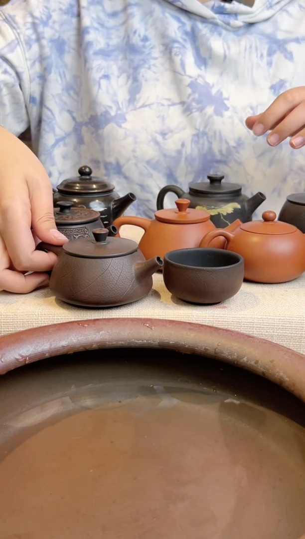 【闪购商品】云南建水紫陶-120ml菩提纹石瓢+1杯