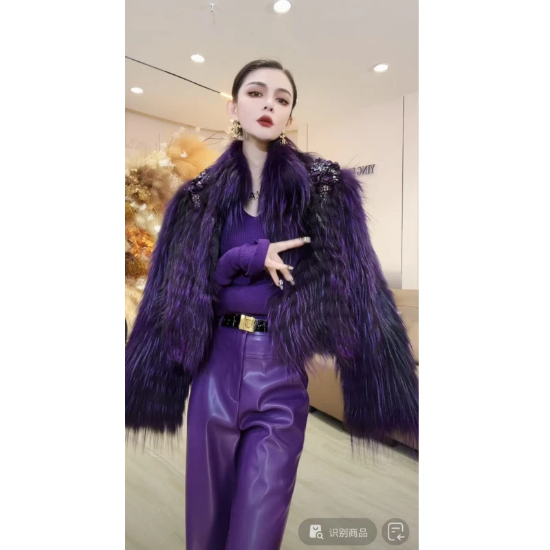 【YING FASHION】莹老板-设计款百搭亮钻皮草 91070357 4276