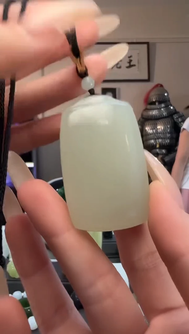 颈饰未镶嵌和田玉晴水无事牌