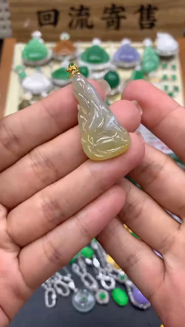 【闪购商品】翡翠颈饰18K金镶嵌5-中国好珍宝