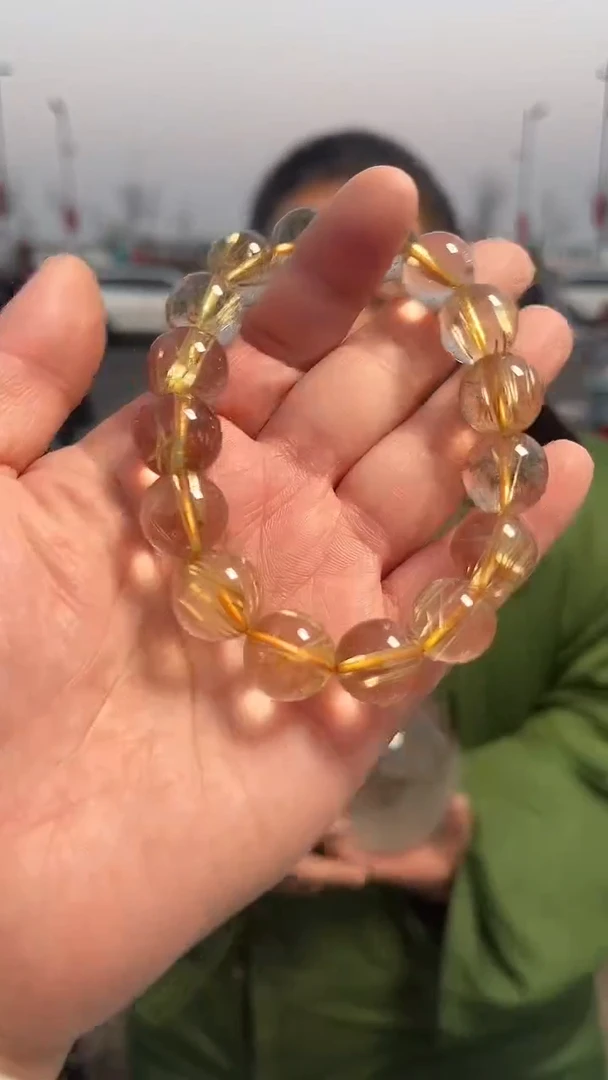 【闪购商品】发晶手链未镶嵌天然钛晶手串多样性发一13mm
