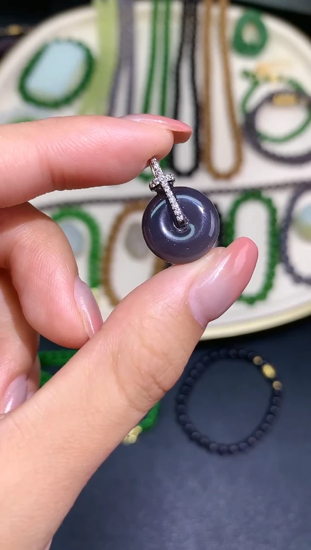 和田玉银S925镶嵌吊坠(不含链)吊坠A1|99