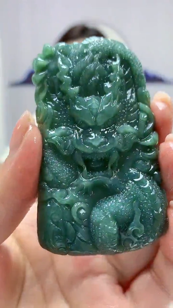 【闪购商品】定制翡翠未镶嵌4829ms-毛货208龙牌