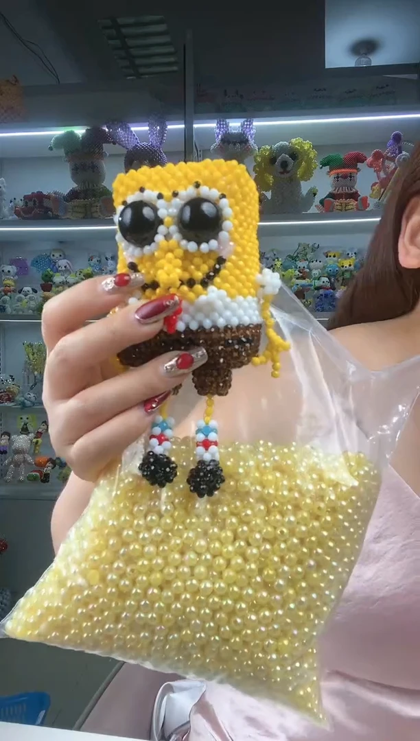 玻璃3019卡6马贝彩海绵宝宝材料包1套黄色