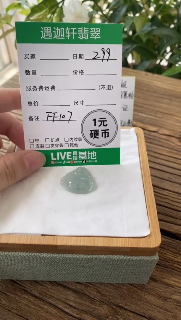 翡翠未镶嵌吊坠(不含链)FF107