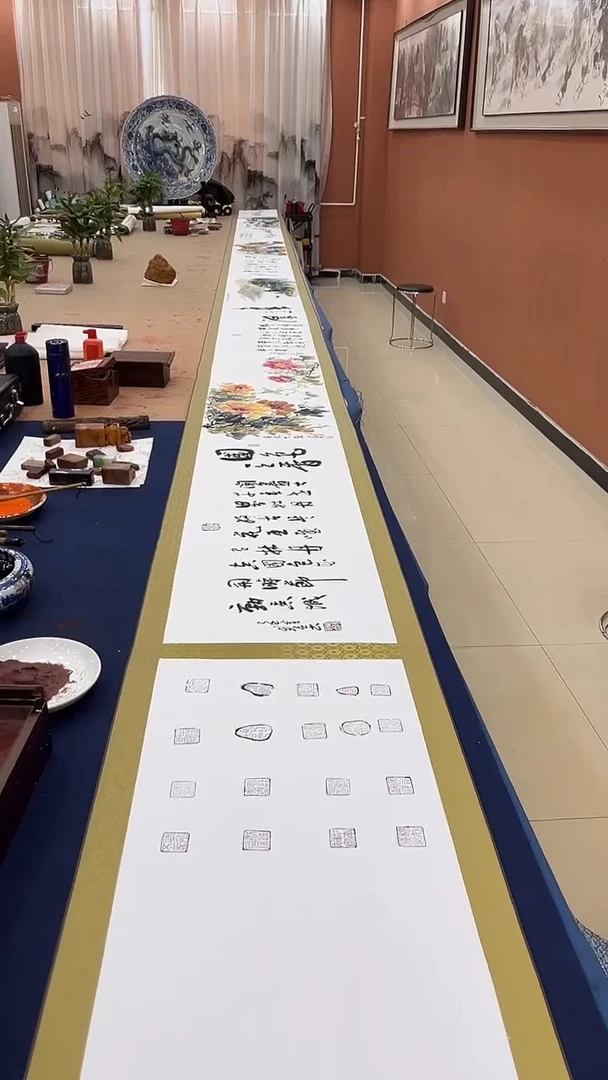 【闪购商品】书法刘玲 梁汉林 秦传升 欧阳合作长卷