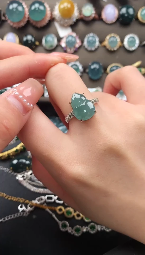 【闪购商品】翡翠戒指银S925镶嵌214124