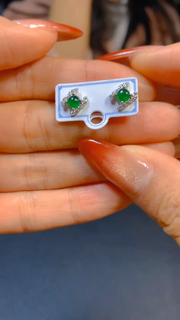 【闪购商品】翡翠耳饰未镶嵌0800073944多样性发一