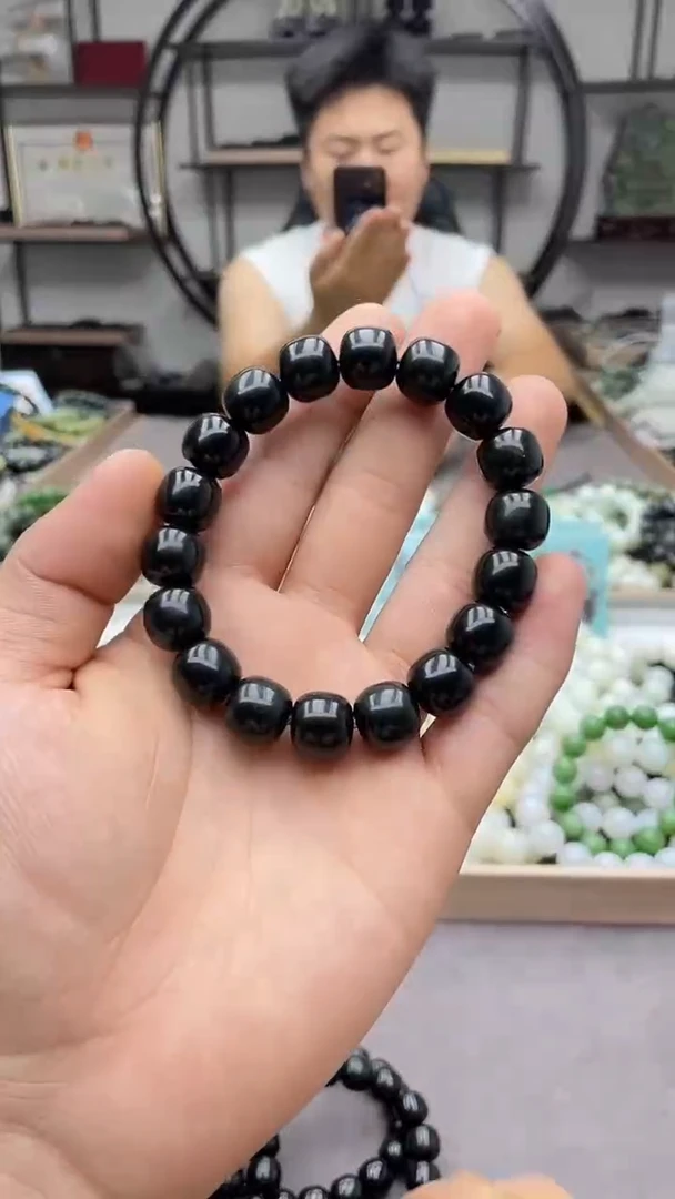 手串未镶嵌和田玉新疆塔县黑青12老型