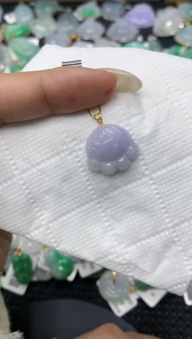 颈饰18K金镶嵌翡翠11111111