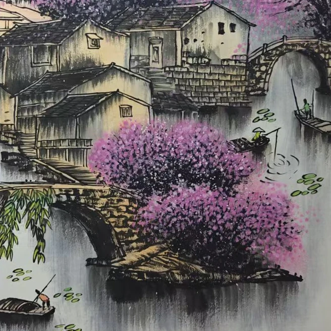 郑乐华手绘绘画作品ZLH-401