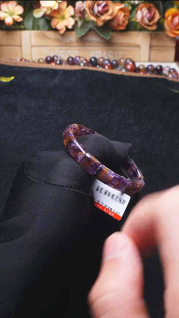 未镶嵌手链水晶L010猫眼极光镯牌多样性发其一