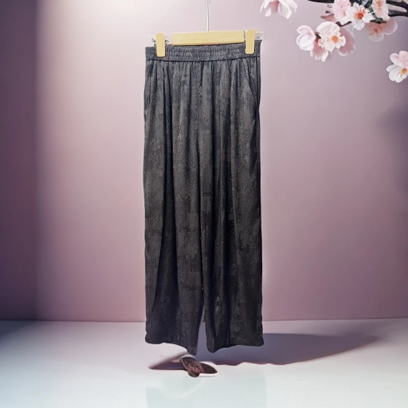 63【轩依阁专属】新款气质时尚休闲百搭提花哈伦裤