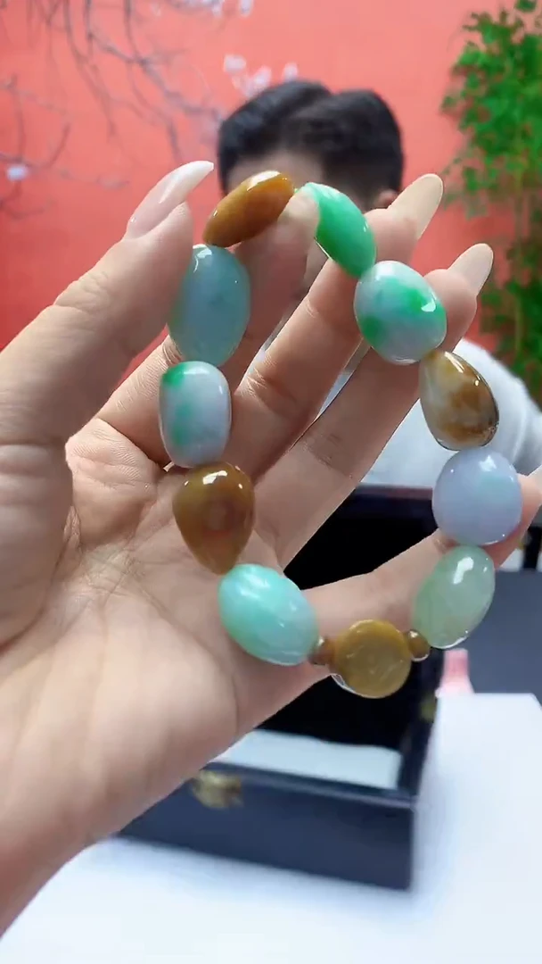 未镶嵌定制翡翠4917ty-毛货手串55