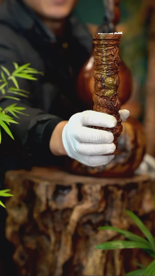 木酒*雷击枣木盘龙柱