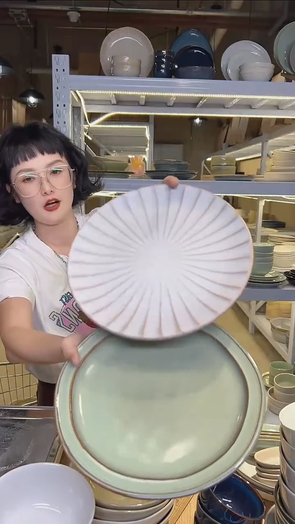 瓷2645外贸尾货高温釉下彩餐具默认微瑕