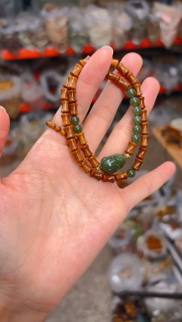 吊坠库克竹节双圈 貔貅