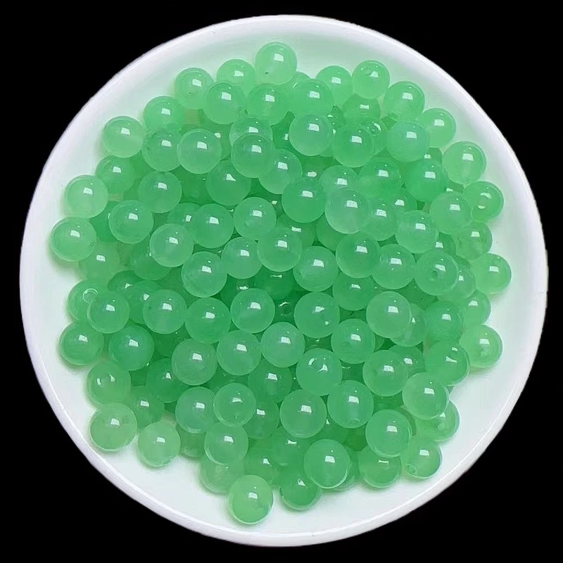 散珠天然果绿 8mm 50颗(赠弹力绳)E008 多样性发货（随3颗）