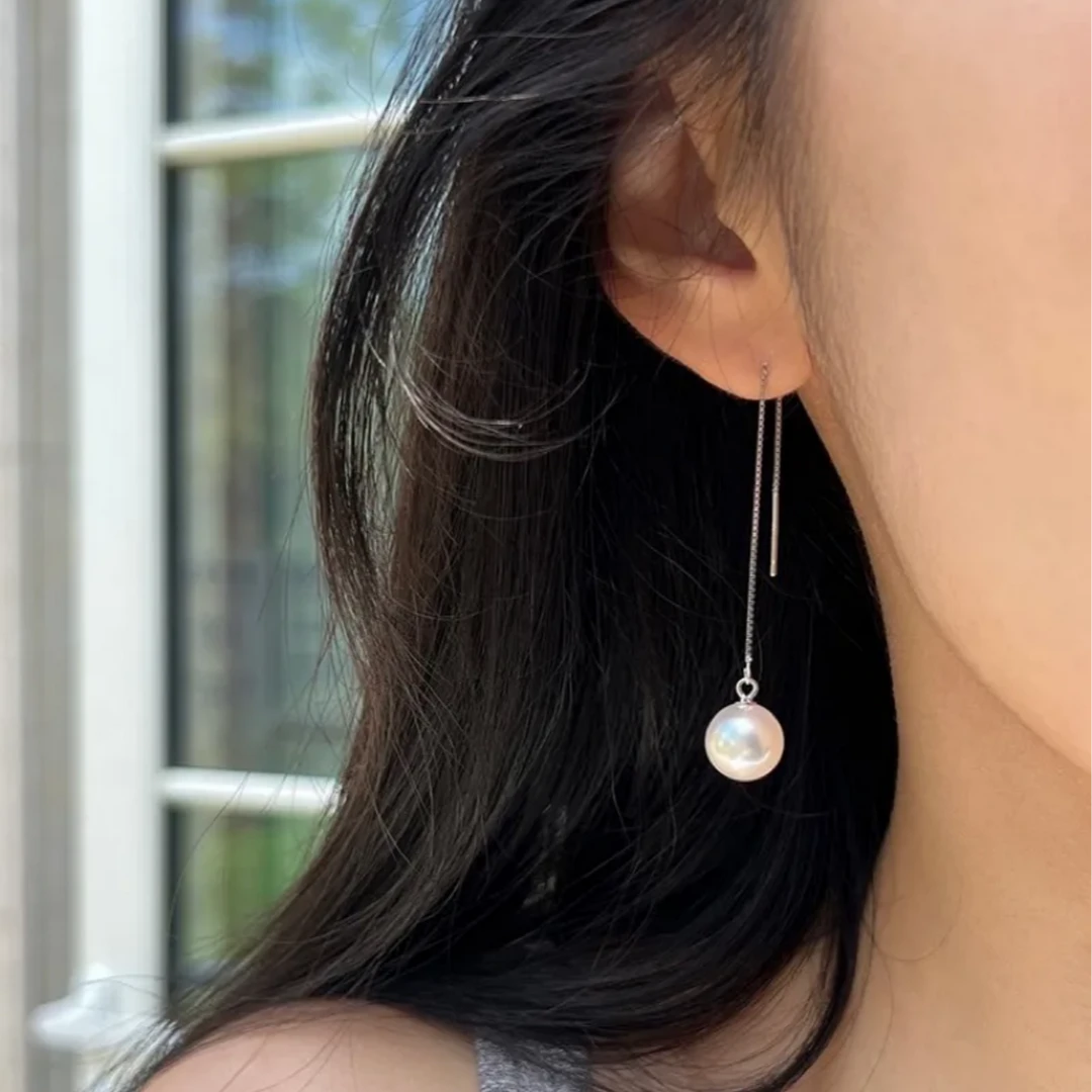 【爆款福利】精致小仙女气质耳线8mm百搭流苏 贝珠