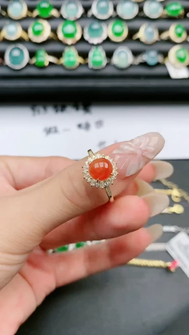 翡翠戒指银S925镶嵌11111