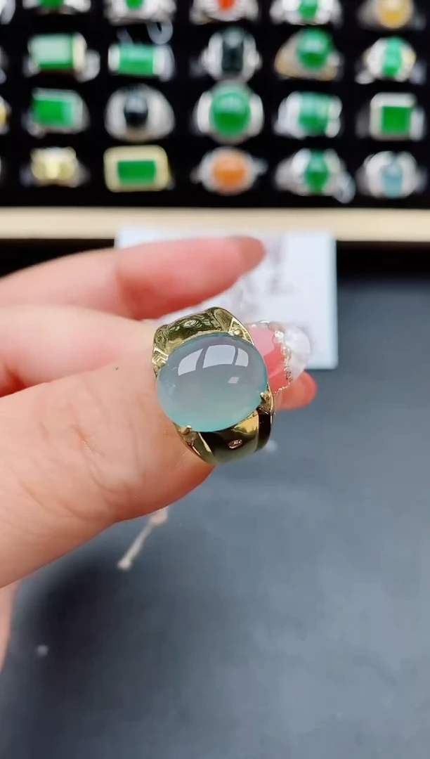 【闪购商品】翡翠戒指银S925镶嵌56868685