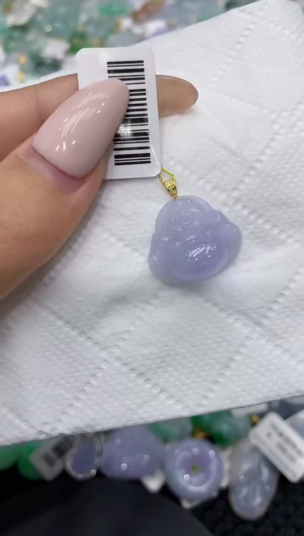 颈饰18K金镶嵌翡翠111111111111