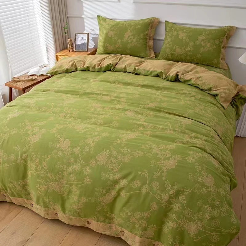 【初夏—双人被】2*2.3米全棉色织双层纱可机洗