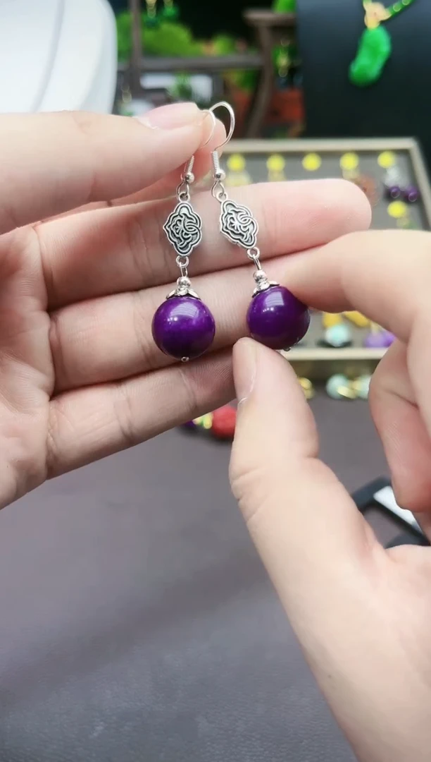 【闪购商品】玛瑙/玉髓耳钉银S925镶嵌202000